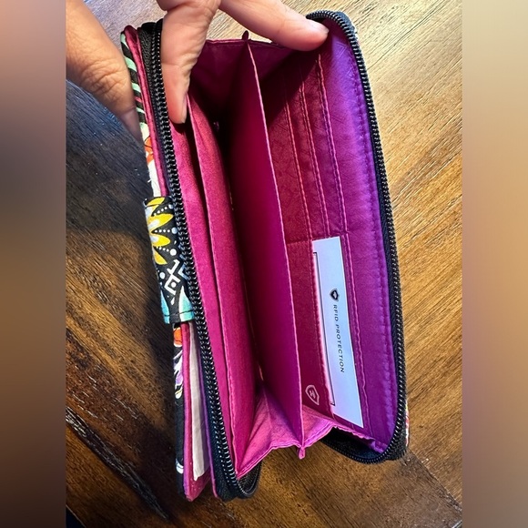 Vera Bradley Black and Multicolor Floral Wallet - Picture 3 of 6